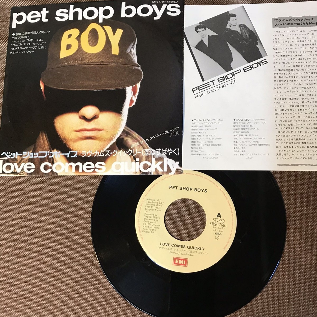 ペット・ショップ・ボーイズ PET SHOP BOYS Love Comes Quickly JAPAN 7