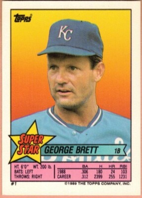 George Brett 1989 Topps Sticker Backs Dave Winfiels Topps Stickers AS ...