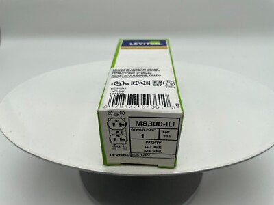 LEVITON M8300-ILW LEV LOK 20 AMP 2P-3W HOSPITAL GRADE WHITE RECEPTACLE