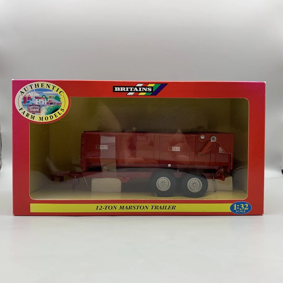 Remolque Marson vintage 2003 Gran Bretaña 12 toneladas 1/32 rojo granja modelo 40520 Foto 2 de 4