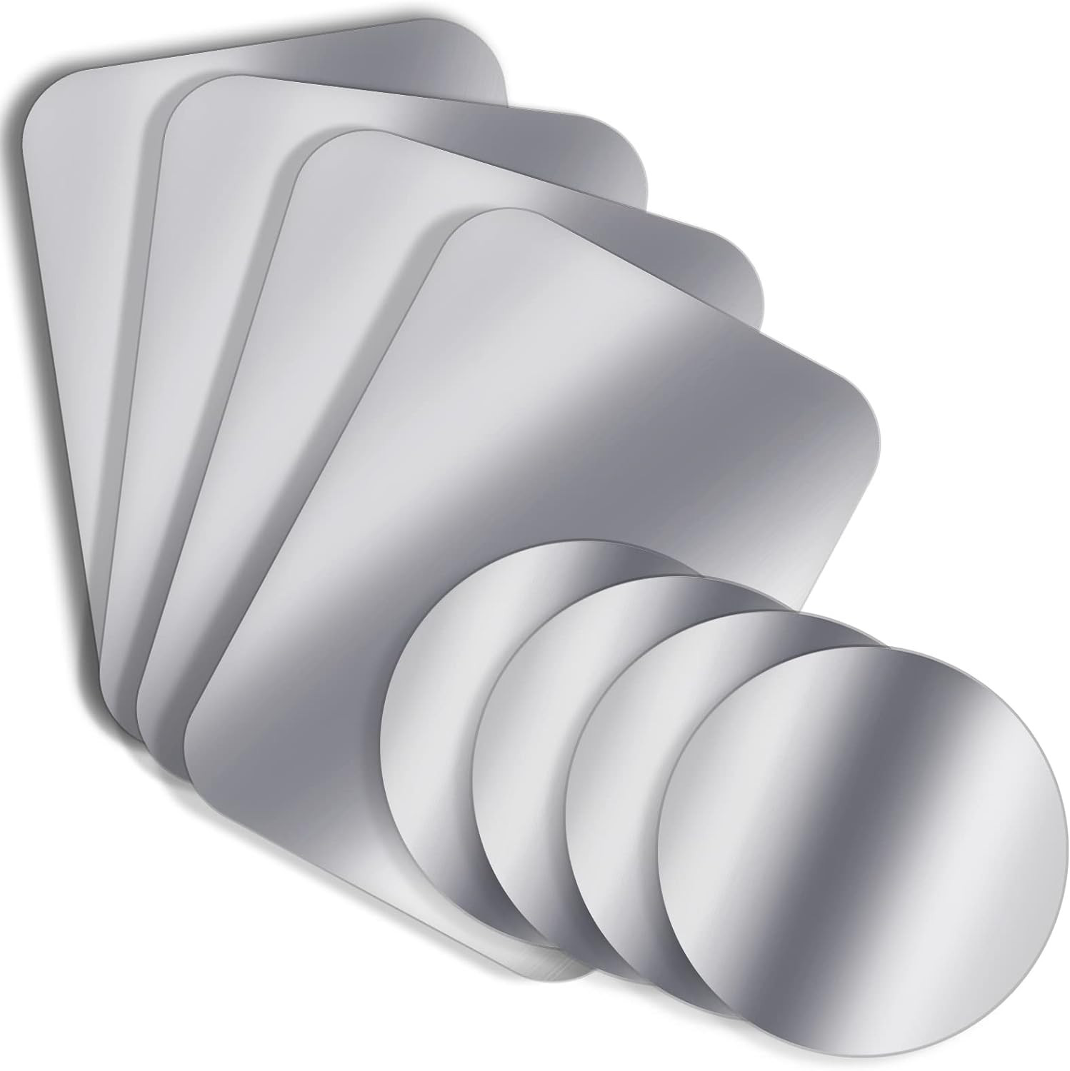 Metallplatte Für Magnete, 8 Stück Metallplättchen Selbstklebend, Ultradünne Meta