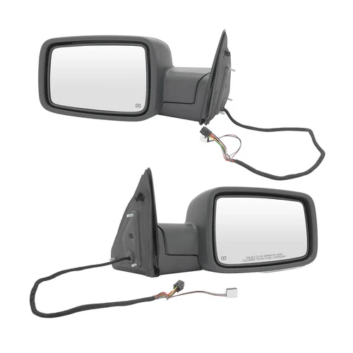 One Pair Manual Folding Heated Rear View Mirror Fit For 2013-2019 Dodge Ram 1500
