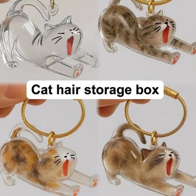 Katze Fell Gedenkanhänger   Schlüsselanhänger für Tierhaare Katze Lustig Süß