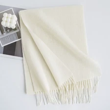 Wool Scarf Solid Color Scarf for Autumn and Winter Women'S Versatile Scarf Thick