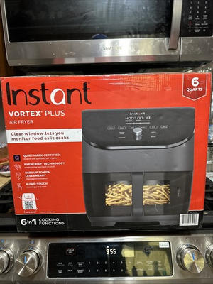 #ad Brand New Instant Pot Vortex Plus 6qt Air Fryer with ClearCook Black: 1700W $130.00
