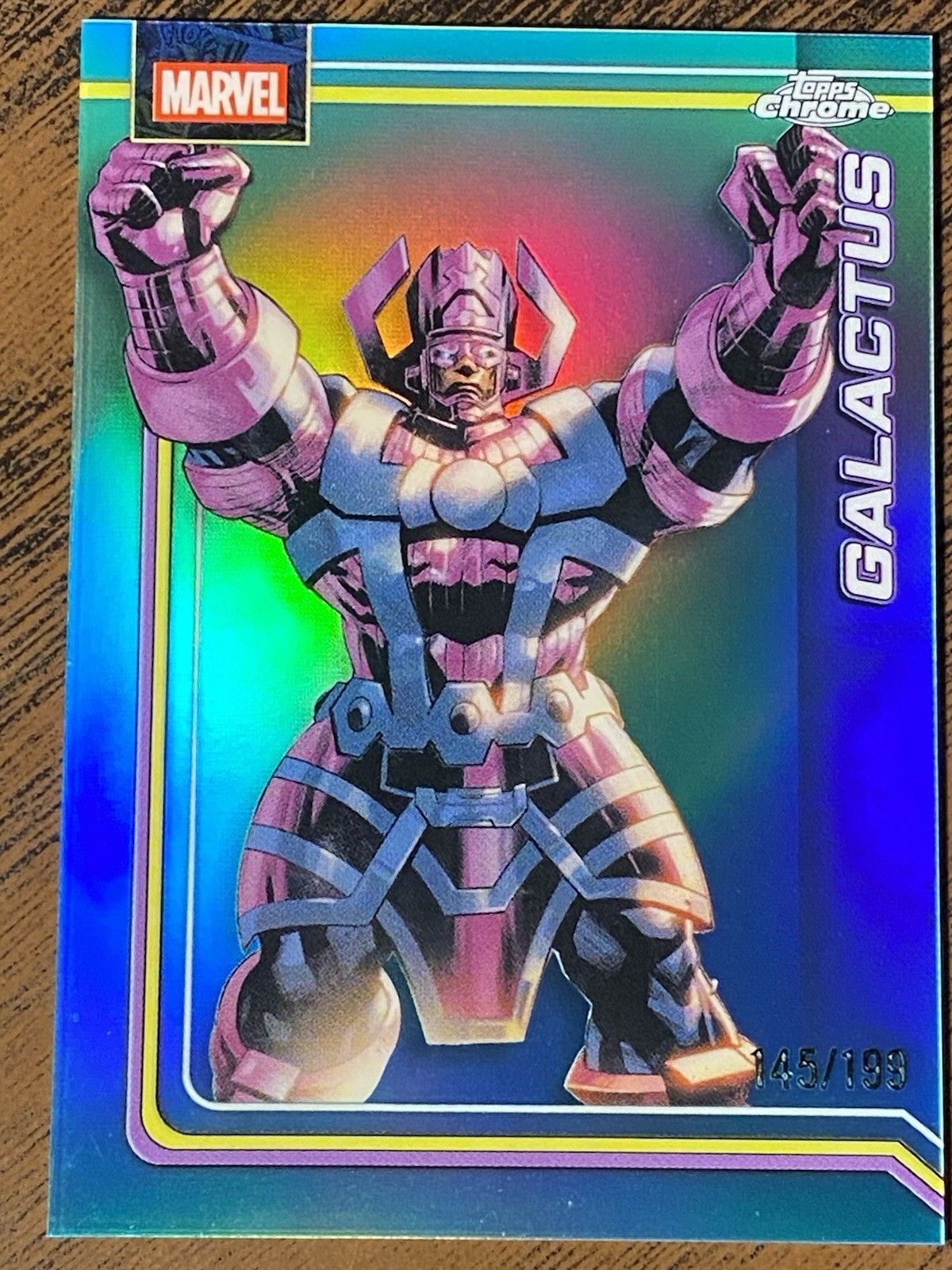 Topps 2026 Chrome Marvel Galactus #038 Serial Numbered 145/199 NM+