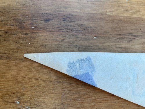 Vintage Auburn Tigers pennant banner orange and white with staining and wrinkles - Picture 8 of 9
