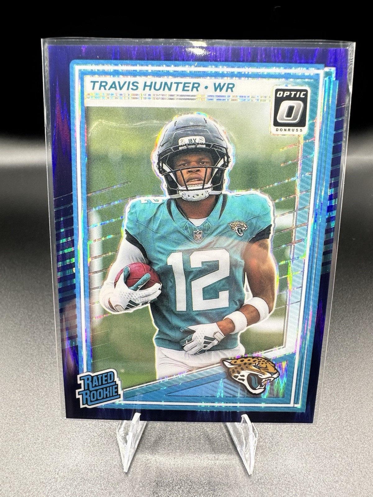 2025 Panini Donruss Optic Travis Hunter #201 Rated Rookie Prizm Jaguars