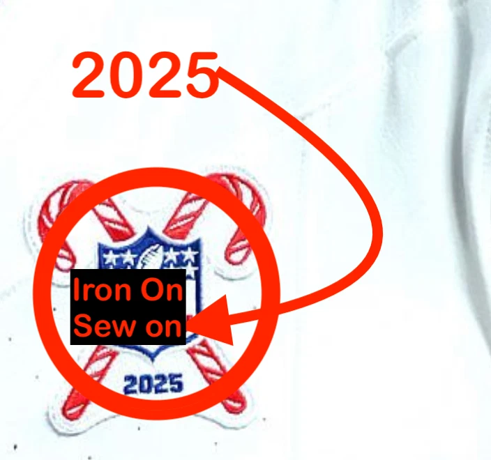 Candy Cane Patch Christmas Patch 2025 Christmas Football Patch Iron on/Sew On