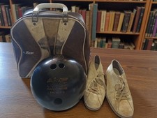 Boule de Bowling AMF Vintage avec Sac en Cuir