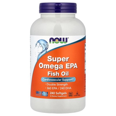 Now Foods Super Omega EPA Molecularly Distilled 240 Softgels GMP Quality Assured