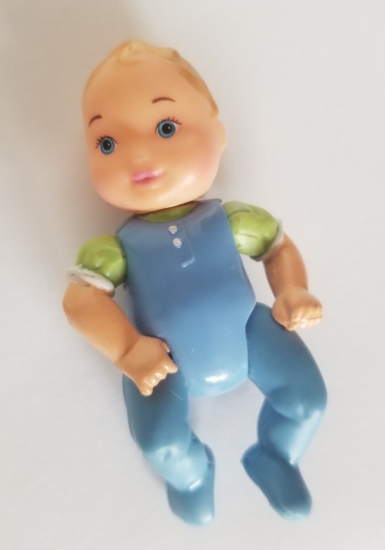 Y2K Fischer Price Loving Family Twin Time Blonde Baby Boy Doll Figure