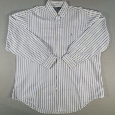 POLO RALPH LAUREN BLUE STRIPED LONG SLEEVE SHIRT MEN S XL 17