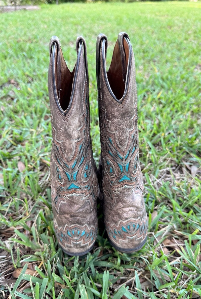 Resistol Ranch M3571 Desert Leather W/Turquoise Western  display picture 1