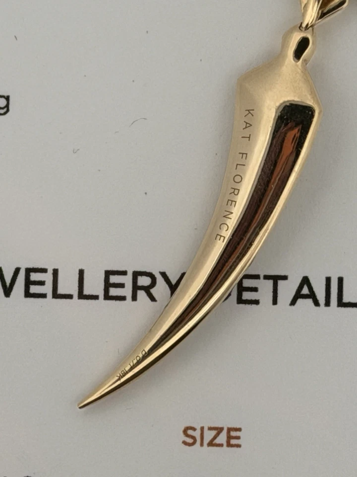 KAT FLORENCE: Flawless DIAMOND-SET PENDANT/NECKLACE 18k Rare Design 20” 16” - Image 4 of 4