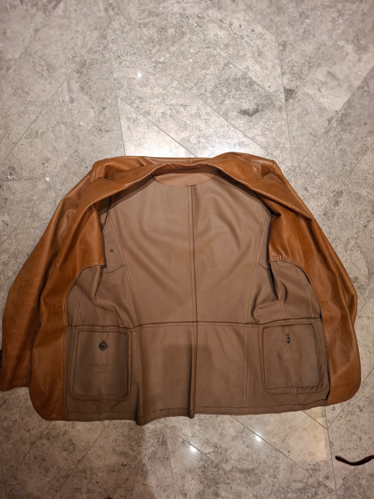 Vintage Berluti Men Leather Jacket  46 IT. Excellent Condition image 8