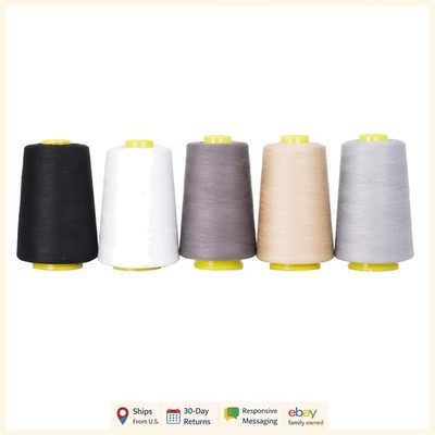 Polyester Serger Thread Cones Assorted Colors for Overlock and Quilting