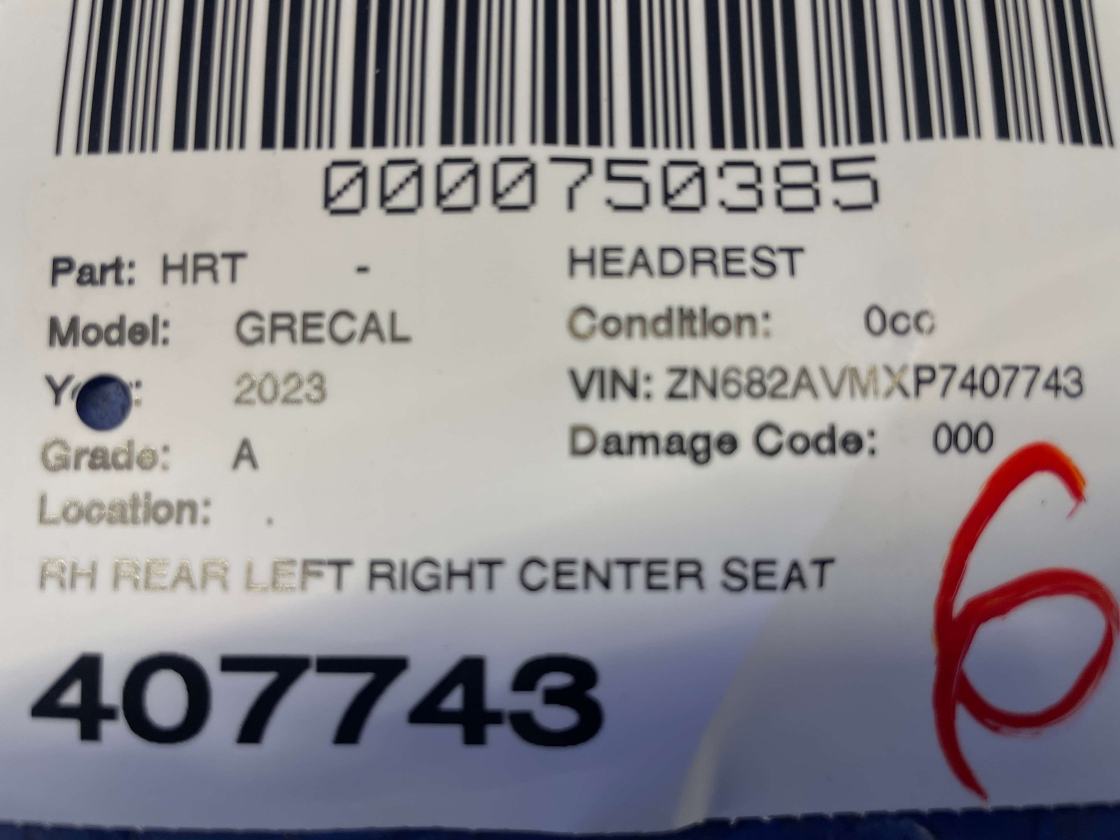 2023-2026 MASERATI GRECALE M182 OEM REAR LEFT RIGHT CENTER SEAT HEADREST SET 3
