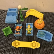 Vintage 1986 Playskool 1-2-3 Sesame Street Playset figure lot parts
