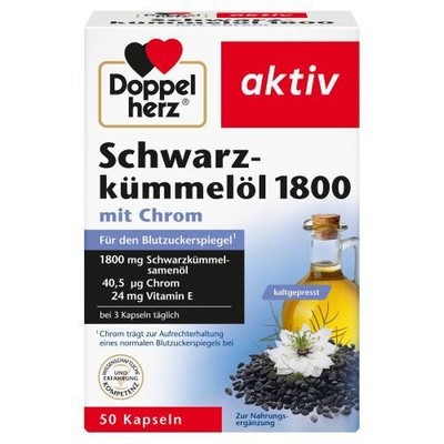 DOPPELHERZ Schwarzkümmelöl 1800 Kapseln 50 ST PZN 19479815