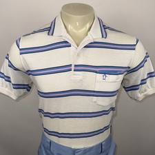 1970s Penguin Shirt Grand Slam Munsingwear Mens Large Striped Skate USA Vintage