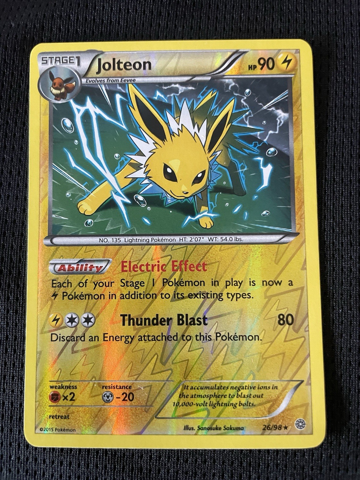 Jolteon 26/98 XY - Ancient Origins Reverse Holo LP Condition
