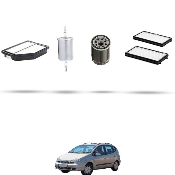 Hoffcar Set Service - 4 Filter FüR Chevrolet Tacuma 2.0I 16V 89Kw Von 2000-image