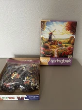 Springbok 500 Piece Puzzle Windmill On The Farm Complete