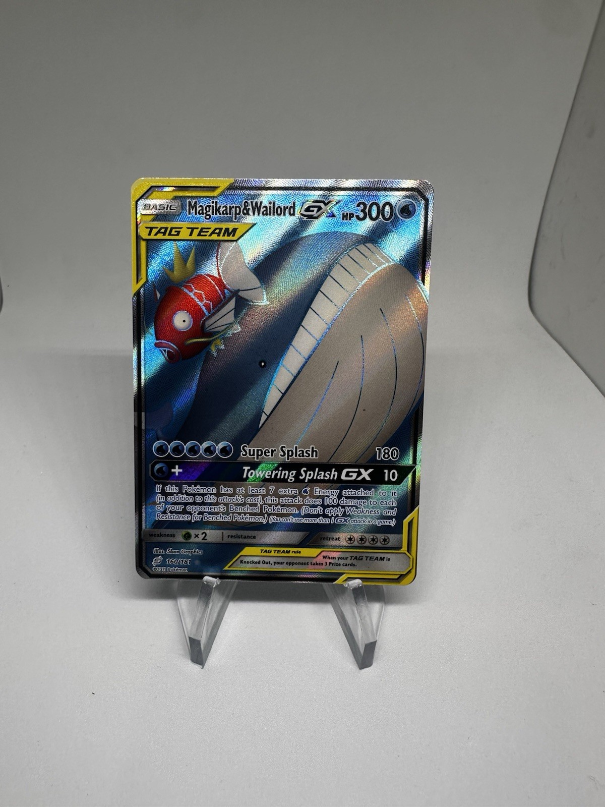 Pokemon SM - Team Up Magikarp & Wailord GX (Full Art) (UR) #160 (Holo) NM