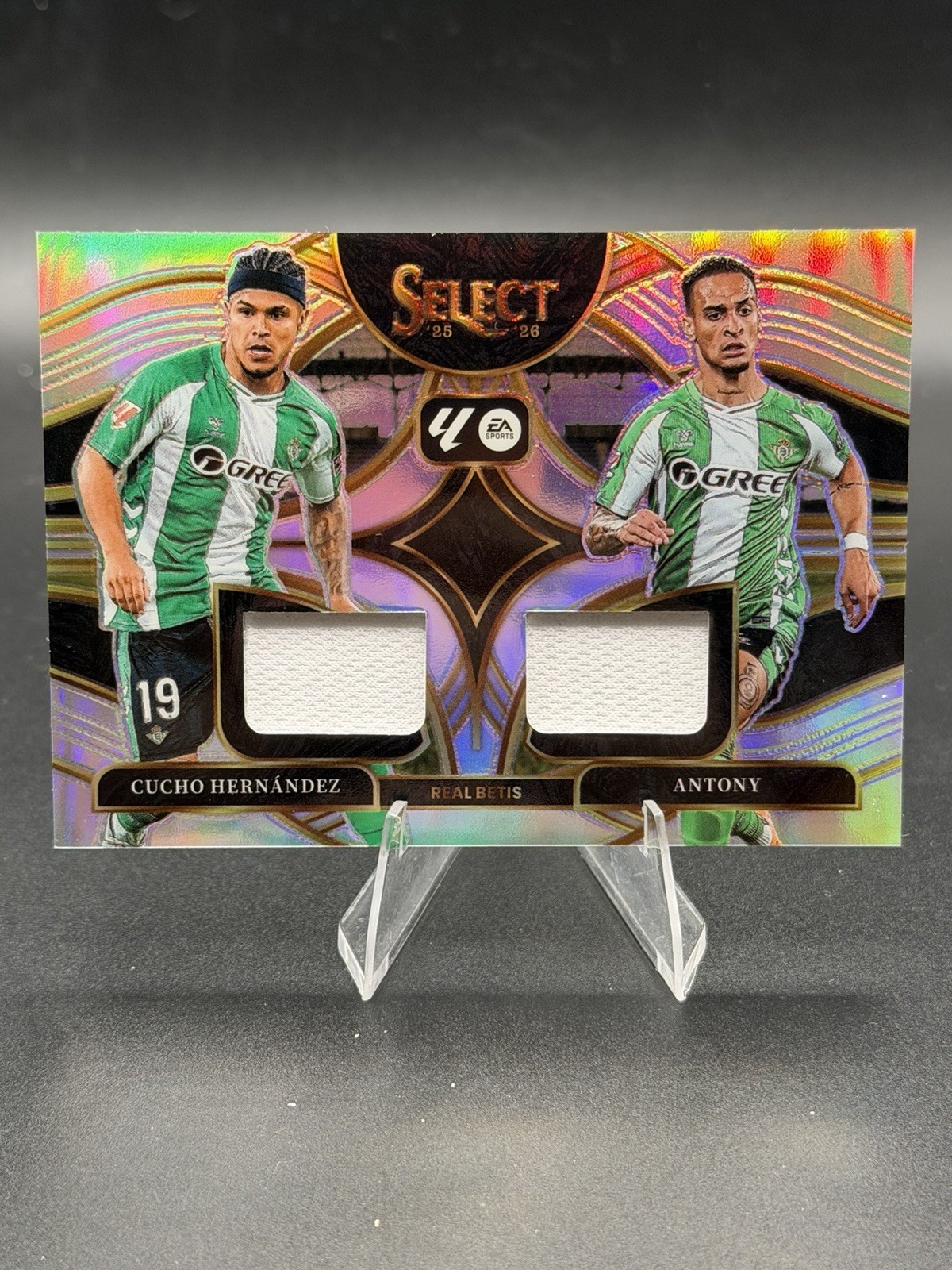 2025-26 Panini Select La Liga Dual Swatches Prizm DS-RB Cucho/Antony Betis🔥💎