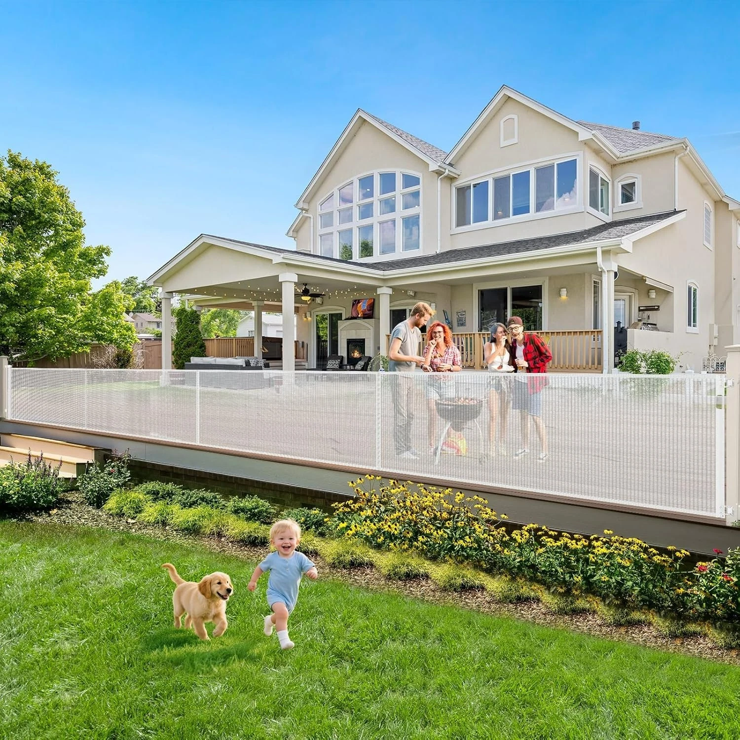 Reinforced 200 Inch Retractable Baby Gates Indoor/Outdoor 16 ft
Opens in a new window or tab