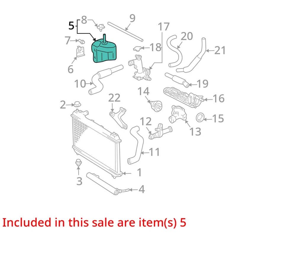 Toyota Camry 2004 botella de desbordamiento de refrigerante fabricante de equipos originales 135 k millas - LKQ416839994 Foto 4 de 4