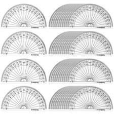 48 Pack Plastic Protractors Student Math Clear 180 Degrees 4 Inches Angle