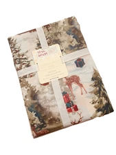 Cynthia Rowley Tablecloth Christmas Trees Scene Reindeer 60”x 84” Oblong