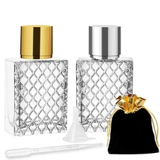 Refillable Perfume Bottle 100ml/3.4oz Glass Spray Bottles, Empty Fine Mist