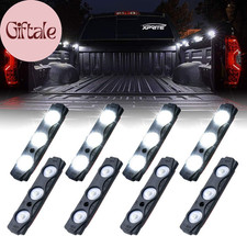 White Truck Pickup Bed Light Kit, 24 Led Cargo Rock Lighting Kits W/Switch for V