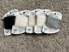 Rainbow Gallery Wisper Kid Mohair Thread Lot Black White Ivory Gray Needlepoint