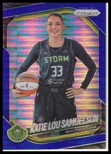 2025 Panini Prizm WNBA #82 Katie Lou Samuelson Blue Pulsar Prizms #/199