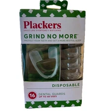 Plackers Grind No More Dental Night Guard 16 Count Disposable Teeth Protection