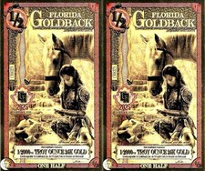 LOT 2 X 1/2 FLORIDA ALPHA GOLDBACK AURUM 24K GOLD FOIL NOTES 1/2000TH OZ BU