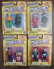 LOT DC DIRECT FIGURE POCKET SUPER HEROES AQUAMAN BLACK MANTA ATOM GREEN LANTERN 
