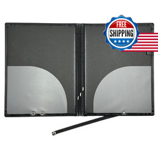 Lookery Choir Folder   Lightweight Black Choral Music Sheet Folder  6 Elastic S