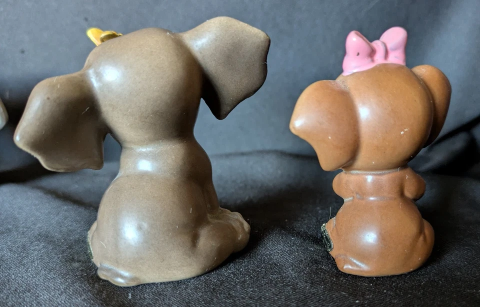 Lote de 9 estatuillas pequeñas vintage de porcelana cerámica elefantes troncos EL13 Foto 4 de 4