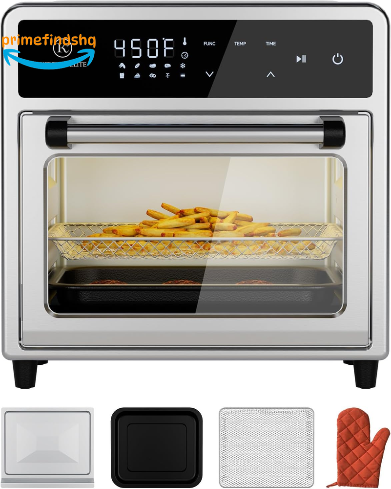 Compact 12.6QT Air Fryer Toaster Oven Combo with 9 Touch Screen Controls