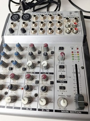 Behringer Eurorack UB1002 10 Input 2-Bus Mic/Line Mixer W/ Power