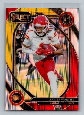 2024 SELECT CLUB LEVEL XAVIER WORTHY RED YELLOW SHOCK PRIZM RC