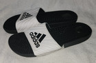 Adidas Voloossage Slides Sandals White Black Slip On AQ5907 Women's Size 8 GUC — photo 1