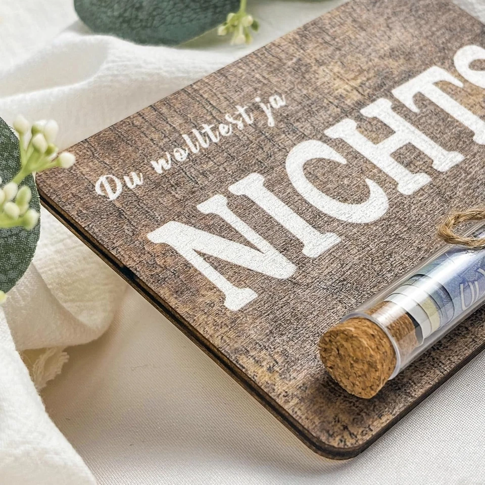 Nichts Geldgeschenk Verpackung  Nix Geschenk für Geburtstag Reisen Urlaub - Bild 3 von 4