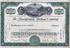 Pennsylvania Railroad Company Stock Certificate Horseshoe Curve Green