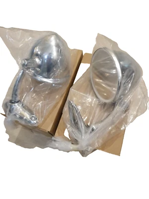 N 2 SPECCHIETTI A GOCCIA cromato AUTO D EPOCA/ FIAT 500EPOCA ATTACCO CARROZZER